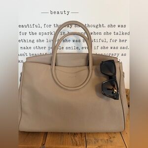 STAUD Tan Satchel Bag